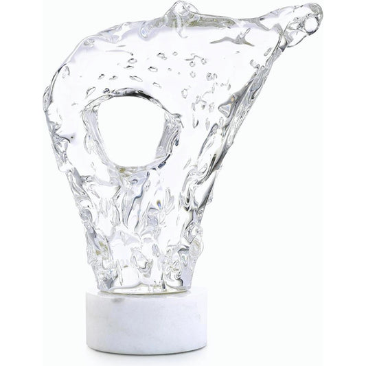 Glacial Wisp Sculpture on Marble Base by John-Richard. Made from unique in a modern style.