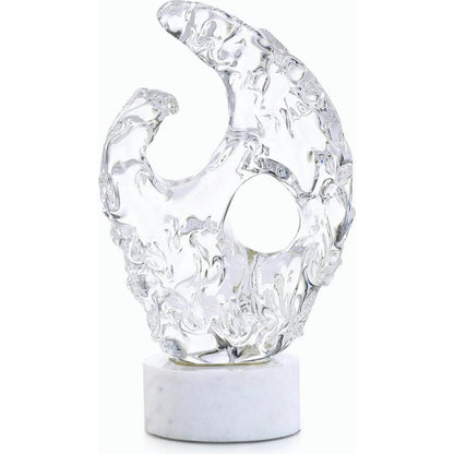 Glacial Wisp Sculpture on Marble Base by John-Richard. Made from unique in a modern style.