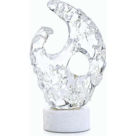 Glacial Wisp Sculpture on Marble Base by John-Richard. Made from unique in a modern style.