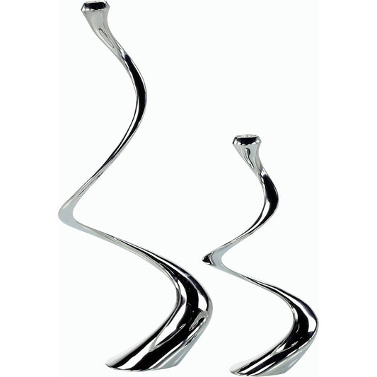 Silver Spiral Candleholders, Set of 2 by John-Richard. Made from unique in a modern style.