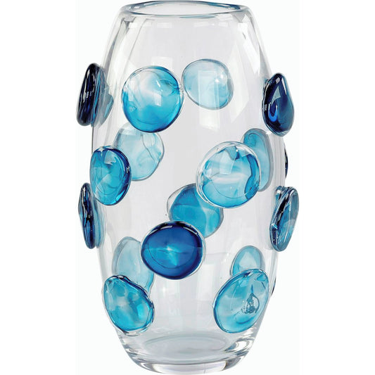 Cerulean Spots Vase by John-Richard. Made from unique in a modern style.