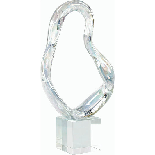 Prismatic Loop Sculpture on Crystal Base by John-Richard. Made from unique in a modern style.