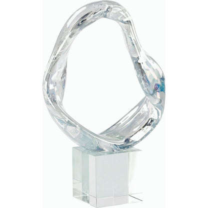 Prismatic Loop Sculpture on Crystal Base by John-Richard. Made from unique in a modern style.