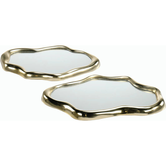 Flowing Gold Trays by John-Richard. Made from unique in a modern style.
