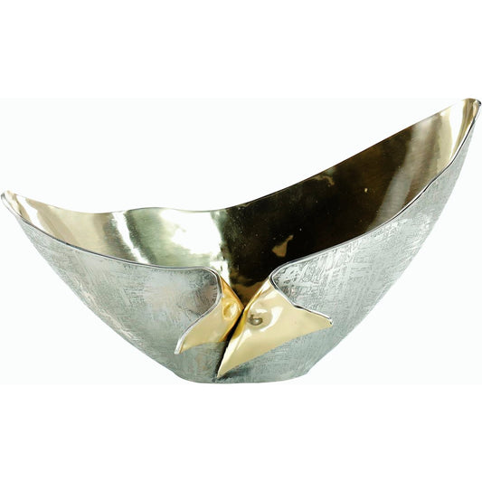 Andiamo Bowl by John-Richard in nickel. Made from unique in a modern style.