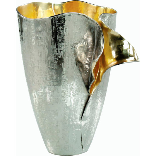 Andiamo Vase by John-Richard in nickel. Made from unique in a modern style.