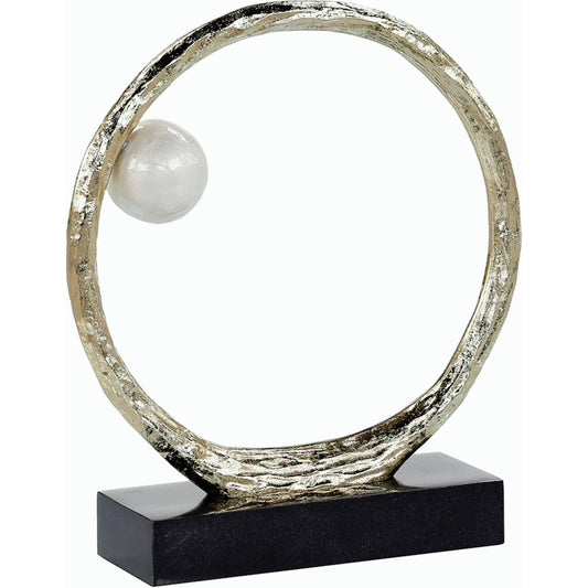 Anello di Perle Sculpture on Iron Base by John-Richard. Made from unique in a modern style.