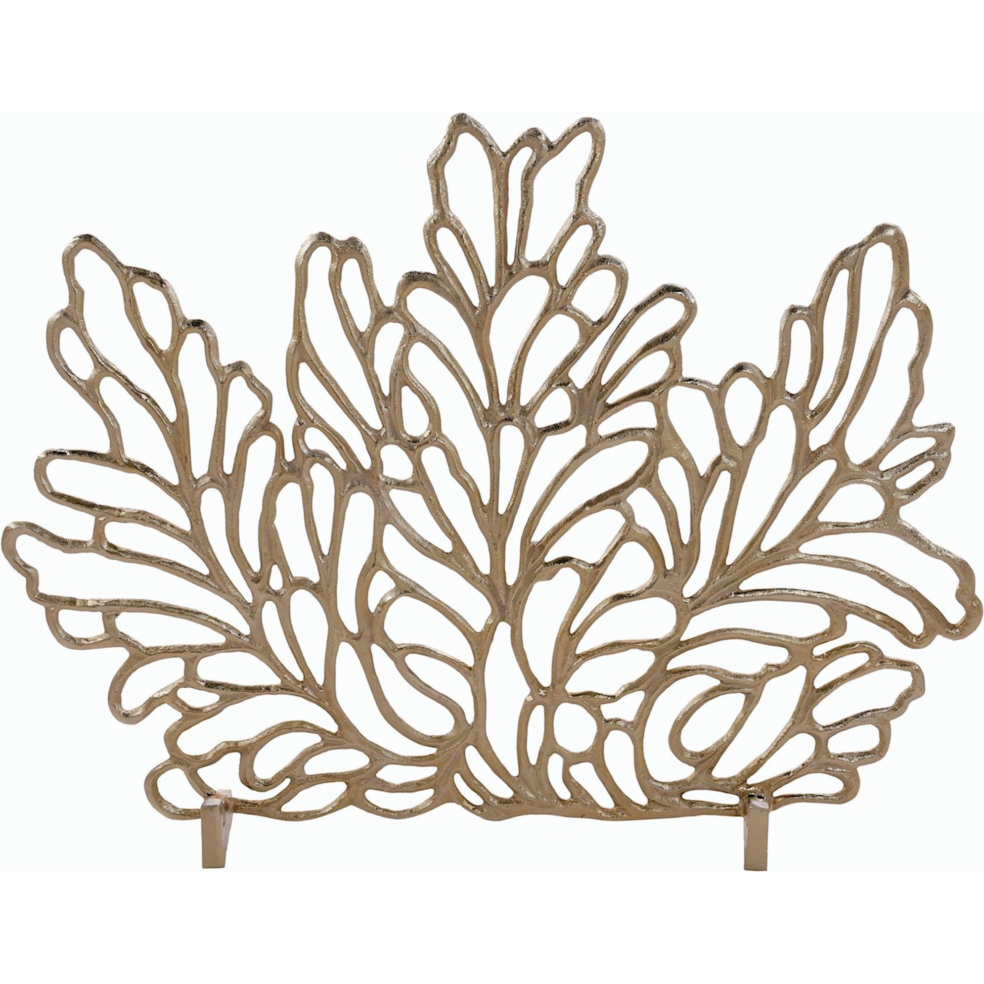 Botanical Fire Screen by John-Richard in gold. Made from unique in a modern style.