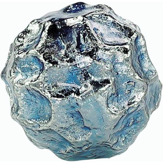 Textural Orb, Blue & Silver by John-Richard in blue, silver. Made from unique in a modern style.