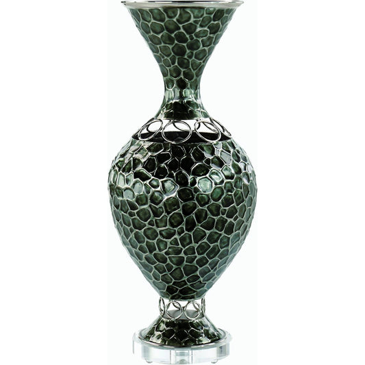 Demeter Vase by John-Richard in green. Made from unique in a modern style.