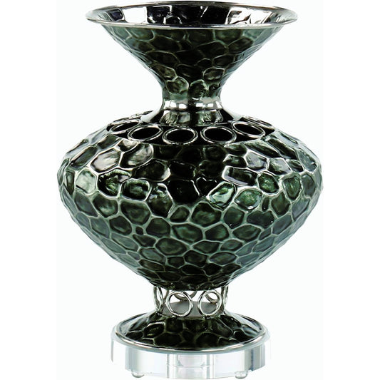 Demeter Vase by John-Richard in green. Made from unique in a modern style.