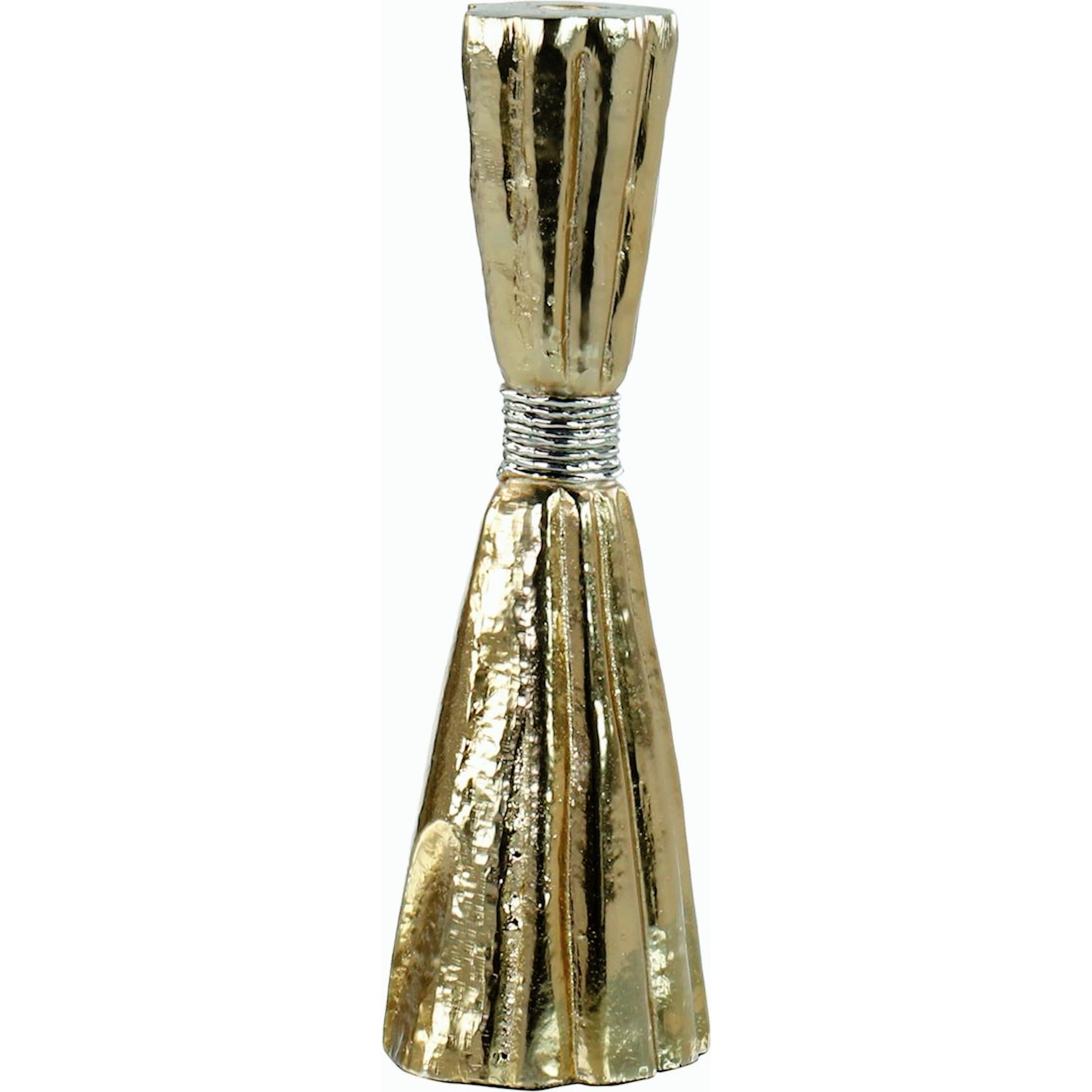 Taut Candleholder by John-Richard in gold. Made from unique in a modern style.