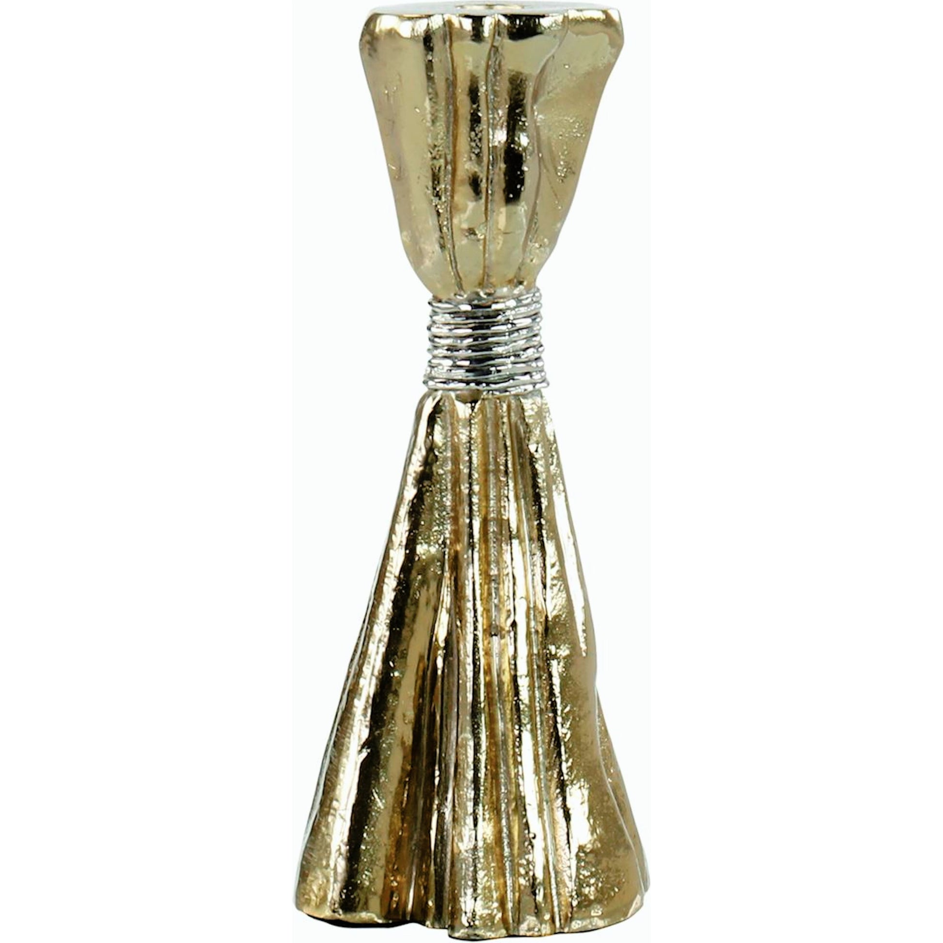 Taut Candleholder by John-Richard in gold. Made from unique in a modern style.