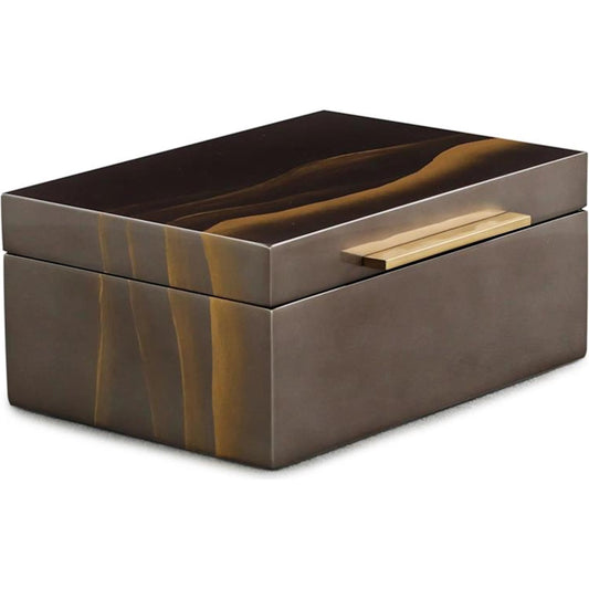 Java Box by John-Richard in coffee, brushed brass. Made from unique in a unique style.