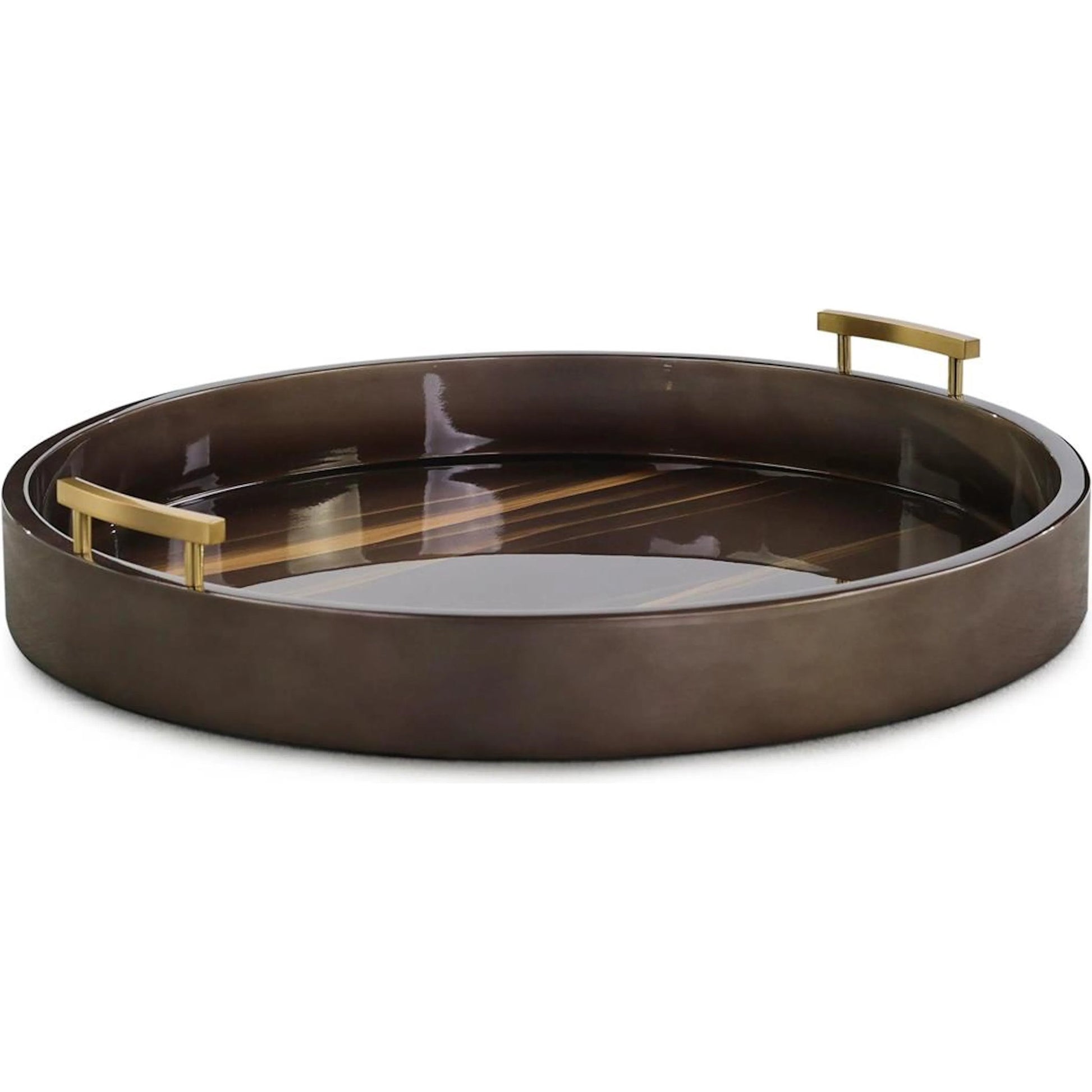 Java Tray by John-Richard in coffee, brushed brass. Made from unique in a traditional style.