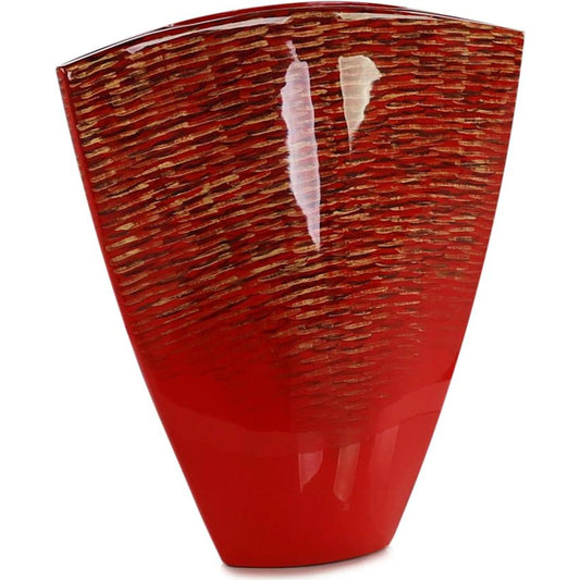 Scarlet Scales Vase by John-Richard in scarlet. Made from unique in a unique style.