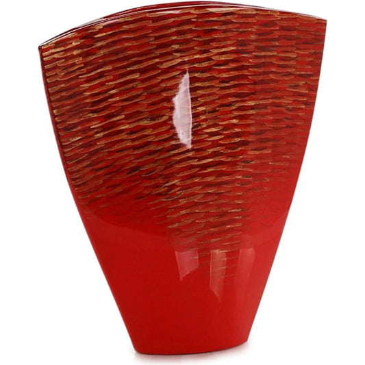 Scarlet Scales Vase by John-Richard in scarlet. Made from unique in a unique style.