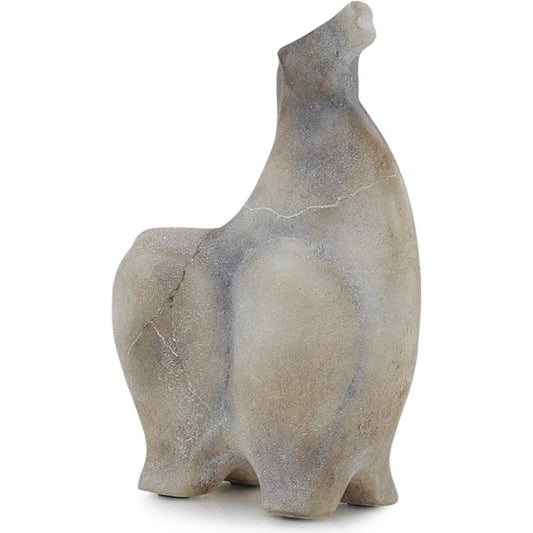 Etruscan Horse Sculpture I by John-Richard in white, natural. Made from unique in a unique style.