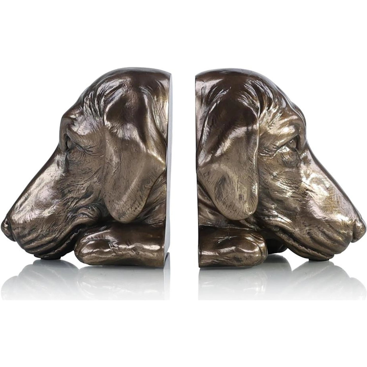 000 SI-2373152 | Primary Silo | Dachshund Bookends (Set of 2) by John-Richard in bronze and bronzed. Made from metal in a modern style.