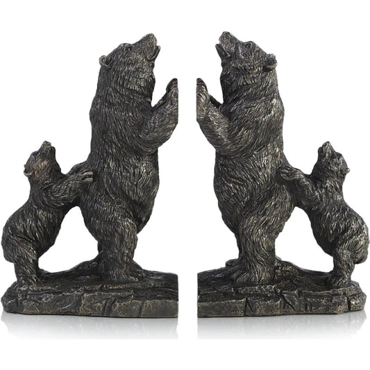 Ursine Bookends (Set of 2) by John-Richard in black. Made from unique in a unique style.