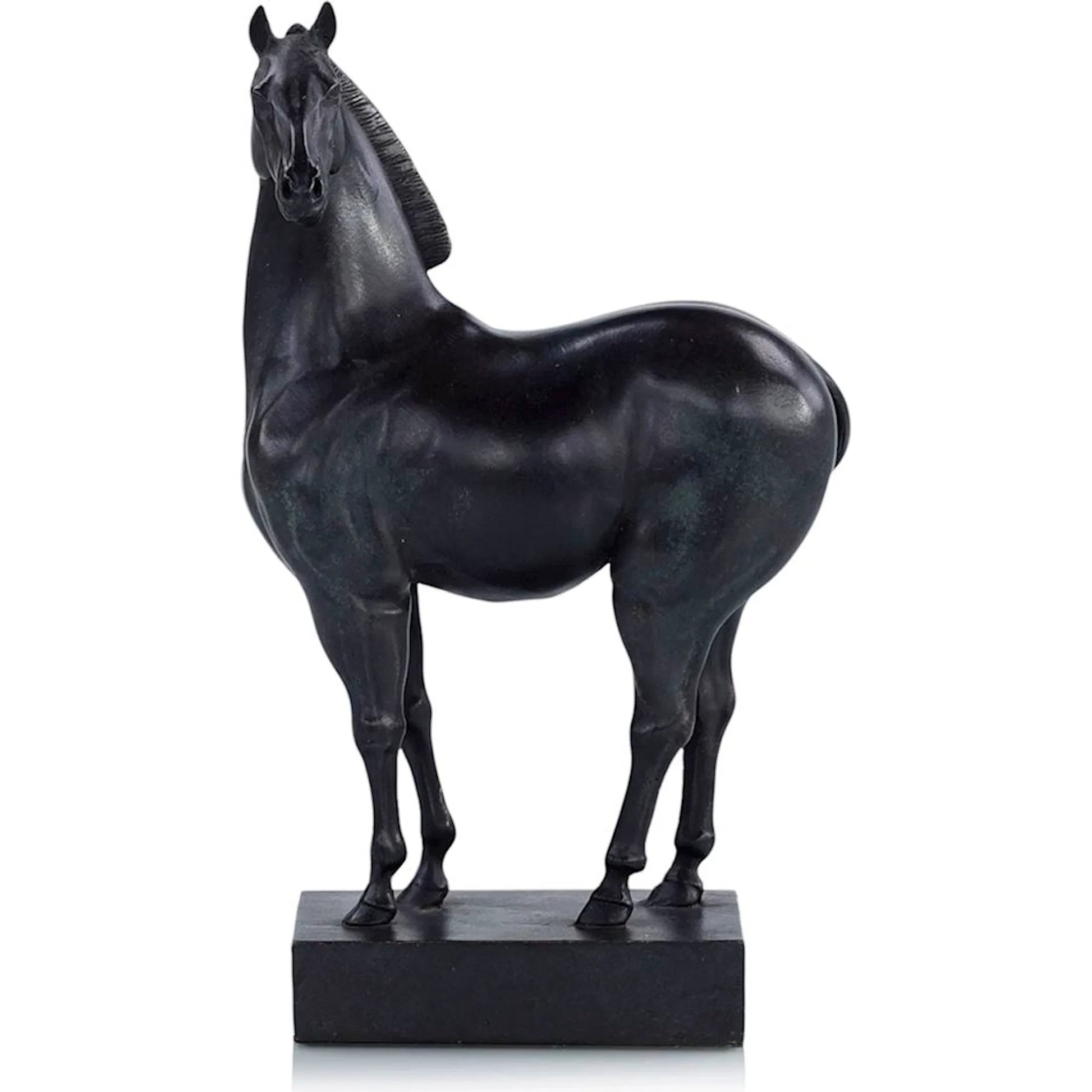 Noble Steed Sculpture by John-Richard in black. Made from unique in a cottage & farmhouse style.