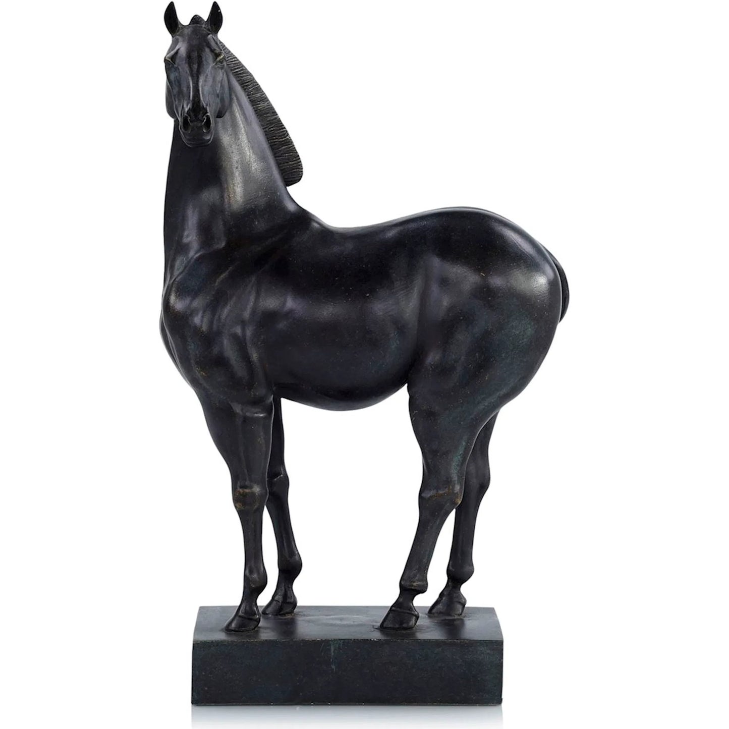 001 SI-2373642 | Additional Silo | Noble Steed Sculpture by John-Richard in black. Made from unique in a cottage & farmhouse style.