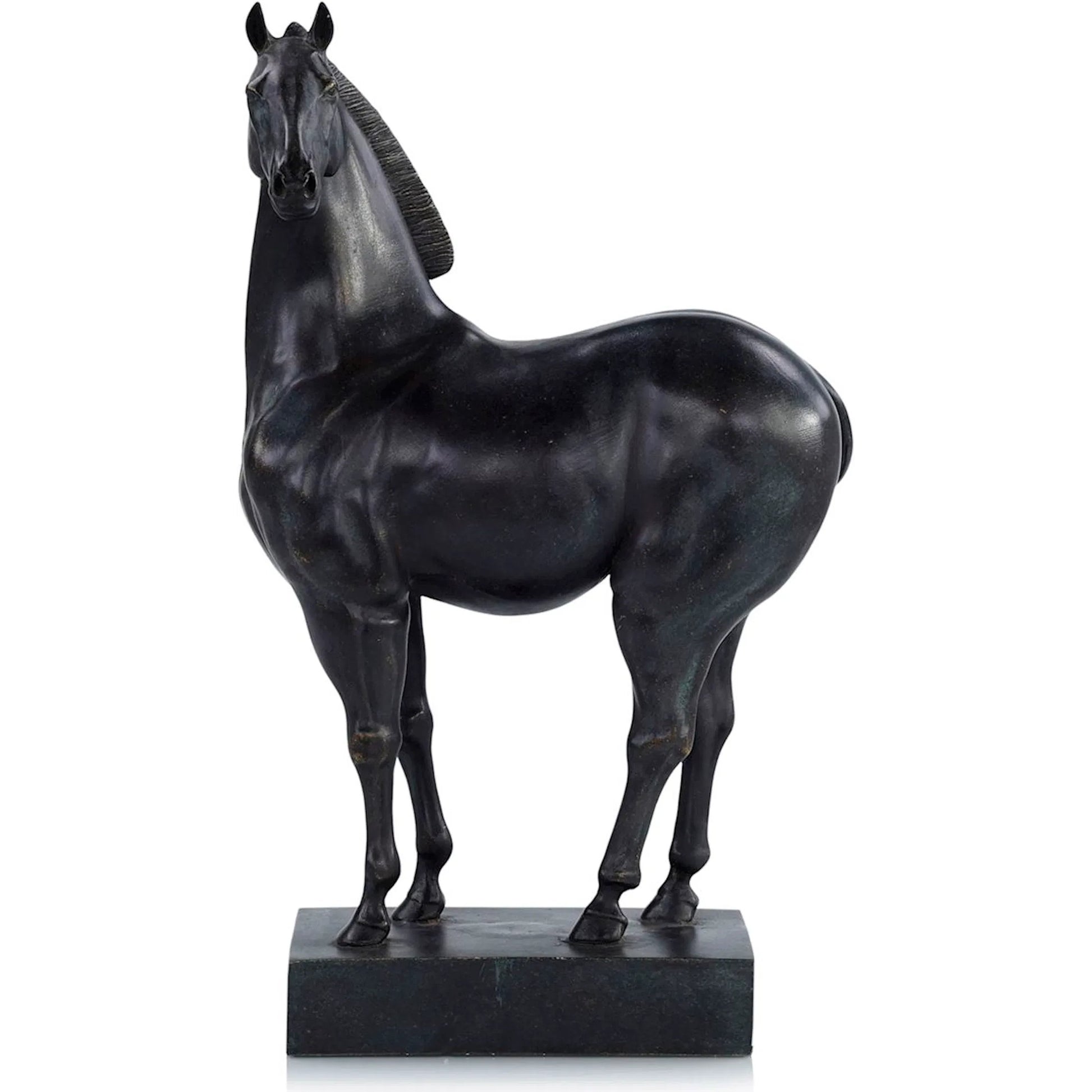 Noble Steed Sculpture by John-Richard in black. Made from unique in a cottage & farmhouse style.