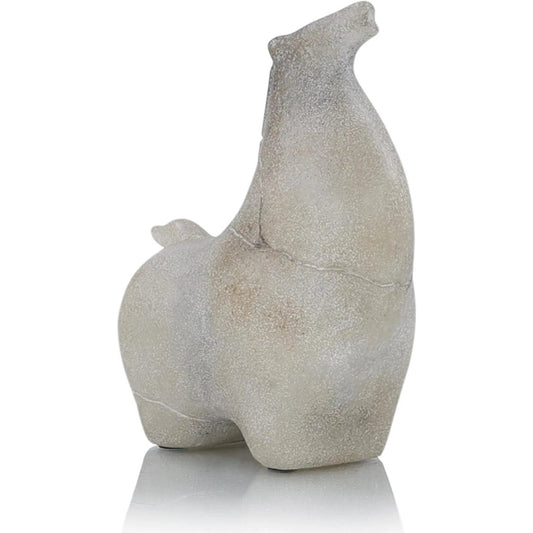 Etruscan Horse Sculpture III by John-Richard in white, natural. Made from unique in a unique style.