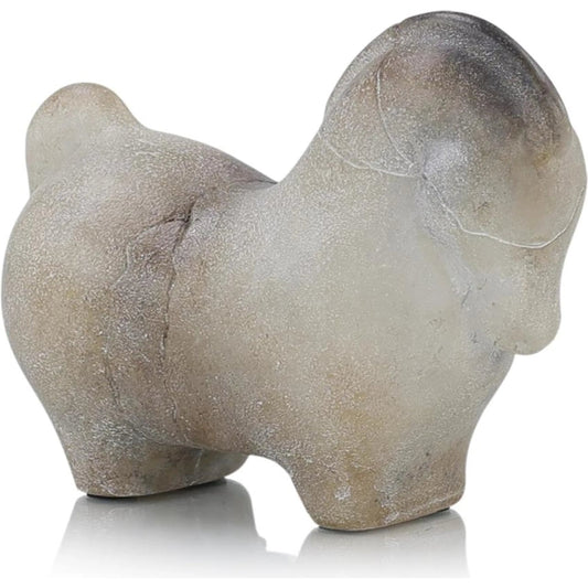 Etruscan Horse Sculpture V by John-Richard in white, natural. Made from unique in a unique style.