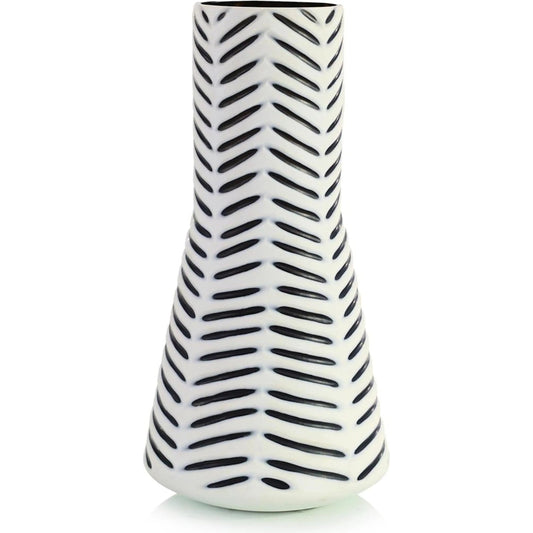 Vienna Vase by John-Richard in white, nickel. Made from unique in a unique style.