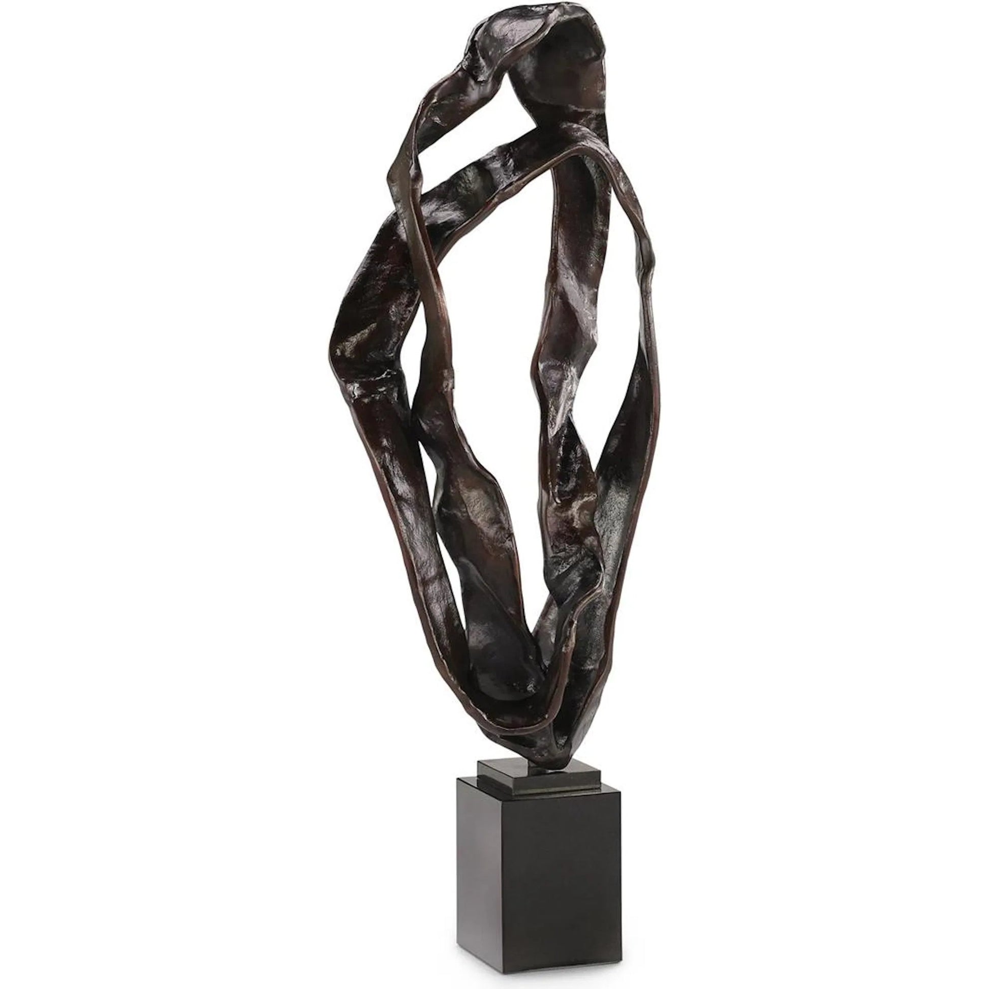 Abstract Arches Sculpture by John-Richard in black. Made from aluminum, marble in a modern style.