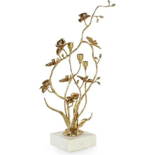 Orchids in Bloom Candleholder, Small by John-Richard. Made from unique in a unique style.