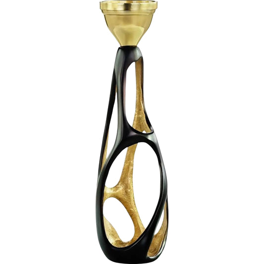 Nexus Candleholder by John-Richard in dark bronze, champagne. Made from unique in a unique style.