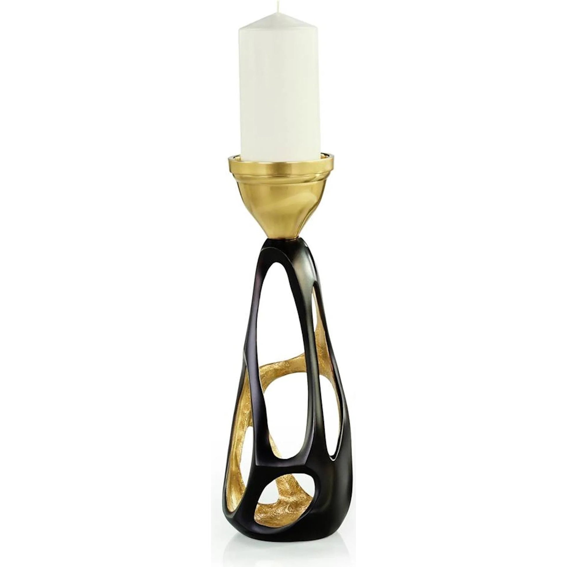 Nexus Candleholder by John-Richard in dark bronze, champagne. Made from unique in a eclectic & global style.