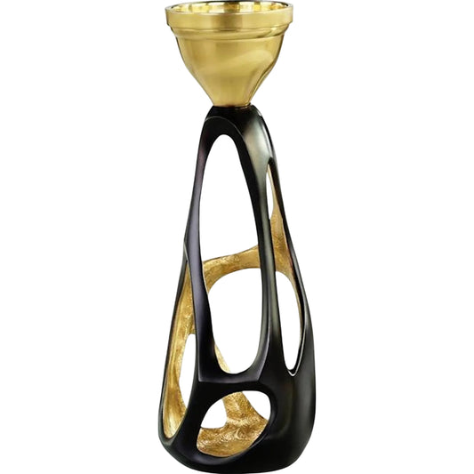 Nexus Candleholder by John-Richard in dark bronze, champagne. Made from unique in a unique style.