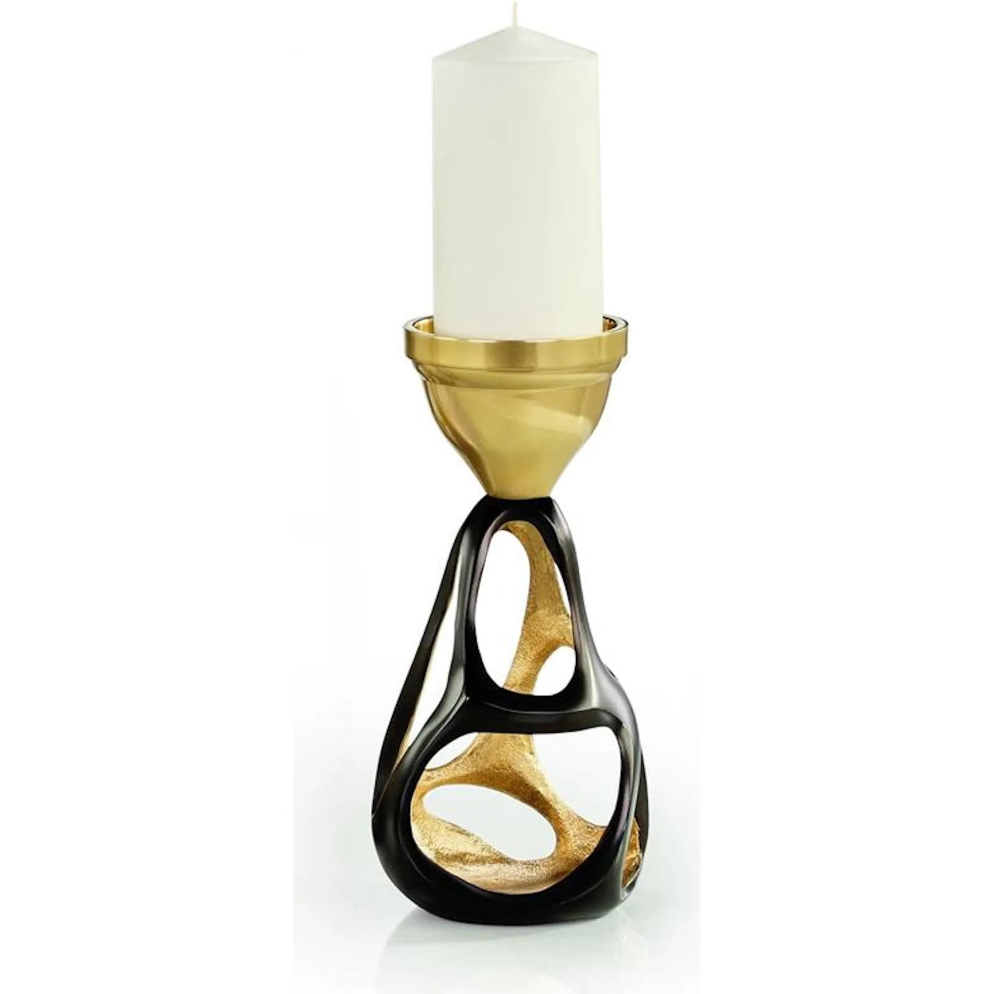 Nexus Candleholder by John-Richard in dark bronze, champagne. Made from unique in a eclectic & global style.