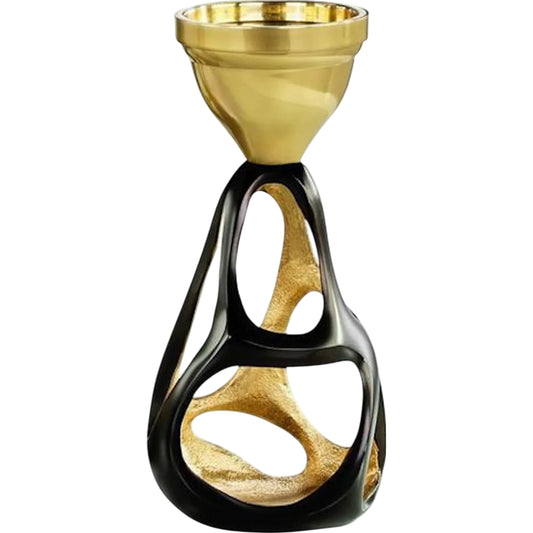 Nexus Candleholder by John-Richard in dark bronze, champagne. Made from unique in a unique style.