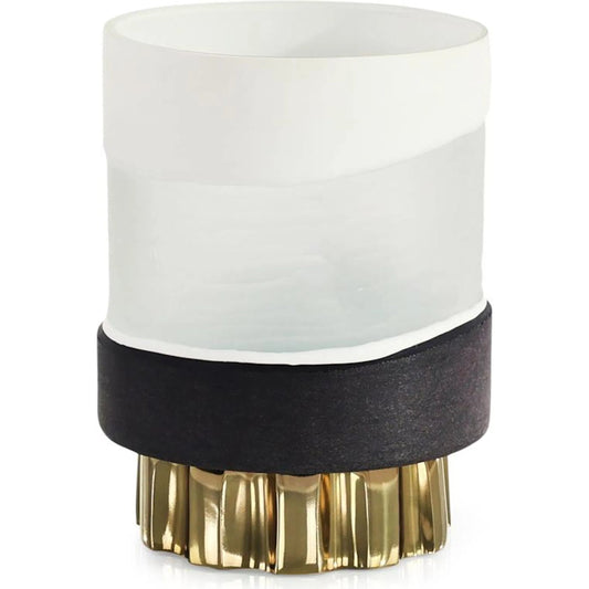 Apollo Hurricane by John-Richard in black, white and champagne. Made from art glass, aluminum in a unique style.