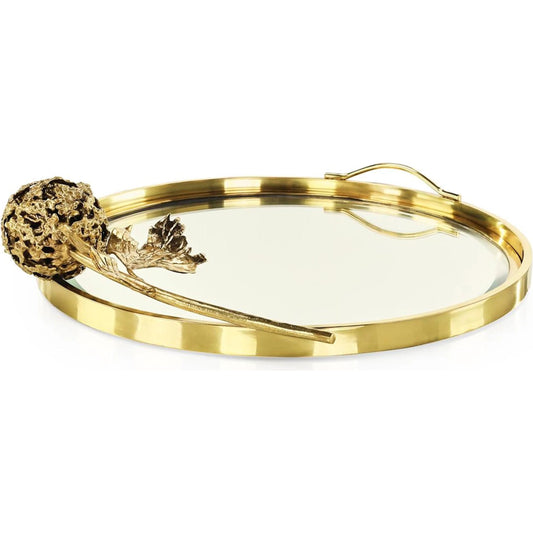 Fiore Tray by John-Richard in polished brass. Made from unique in a unique style.