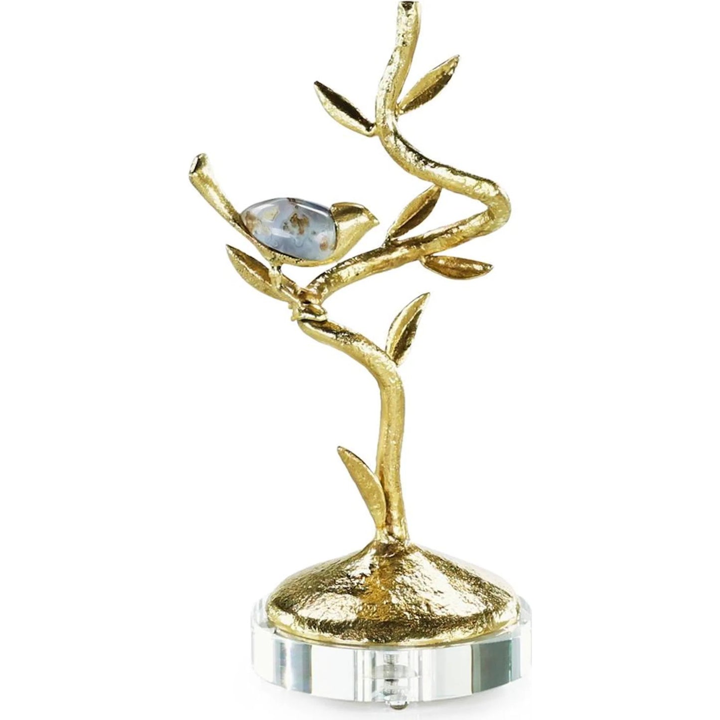 001 SI-2373634 | Primary Silo | Nested Stone Bird Sculpture II by John-Richard in polished brass. Made from unique in a modern style.