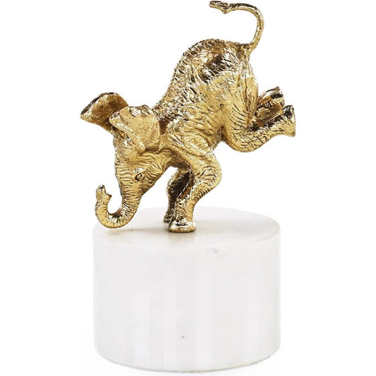 Playful Elephant Doorstop by John-Richard in brass. Made from unique in a unique style.