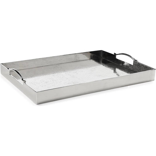 Silver Serpent Rectangular Tray by John-Richard in polished nickel. Made from unique in a unique style.