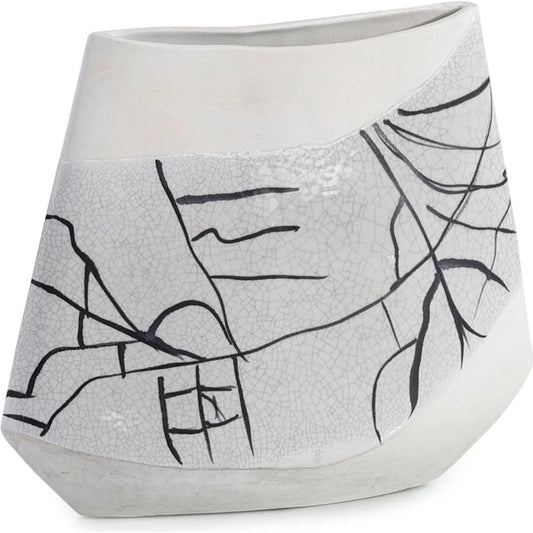 Boceto Vase by John-Richard in white, black and glazed, unglazed. Made from porcelain in a unique style.
