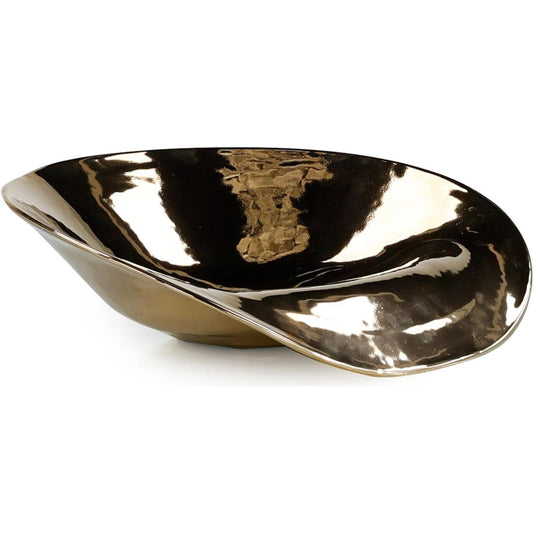 Gold Teardrop Bowl by John-Richard in gold. Made from unique in a unique style.