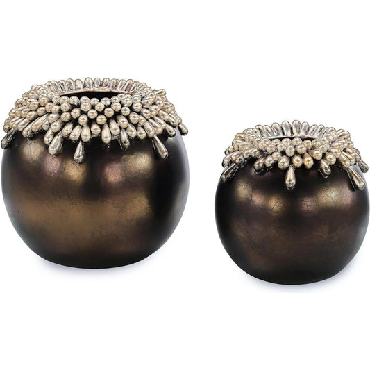 Brigid Vases (Set of 2) by John-Richard. Made from ceramic in a unique style.