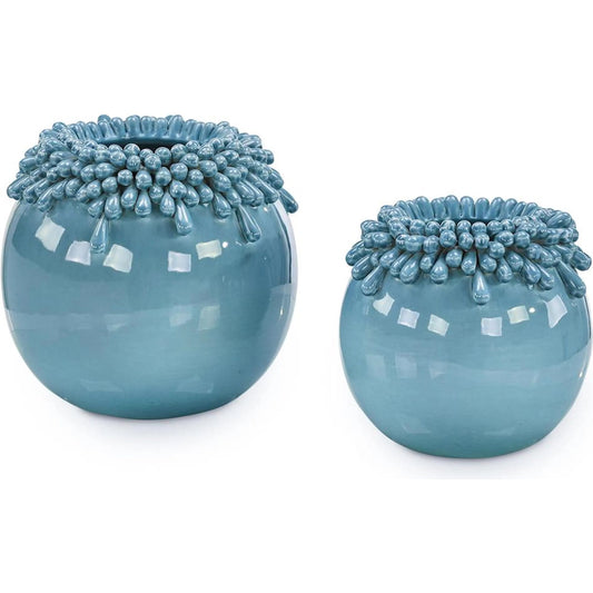 Brigid Vases (Set of 2) by John-Richard. Made from ceramic in a unique style.