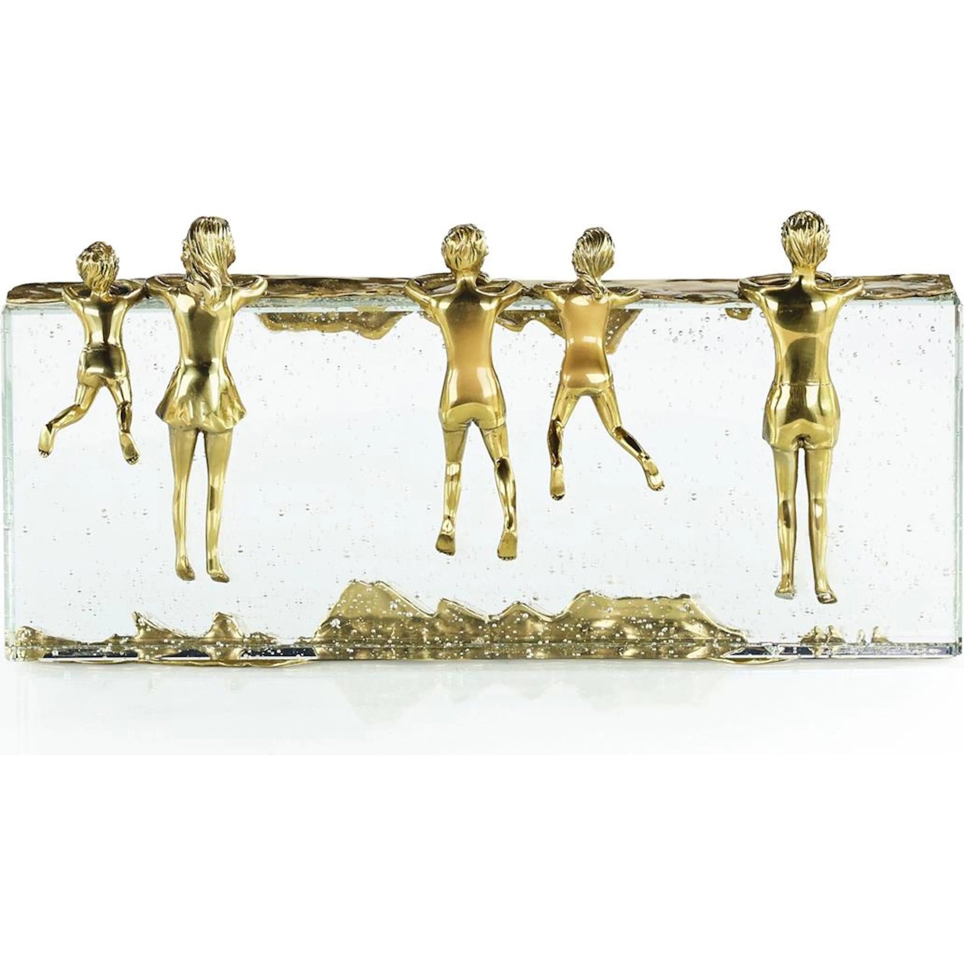 Pool Day Sculpture by John-Richard in polished brass. Made from unique in a modern style.