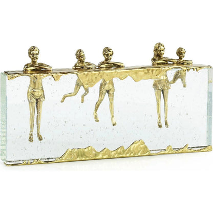 Pool Day Sculpture by John-Richard in polished brass. Made from unique in a modern style.