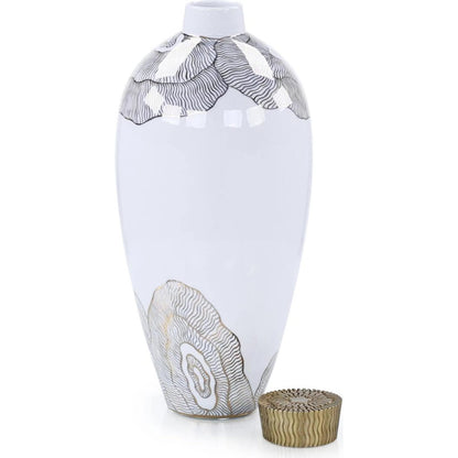 Mithran Vase by John-Richard in white. Made from unique in a eclectic & global style.