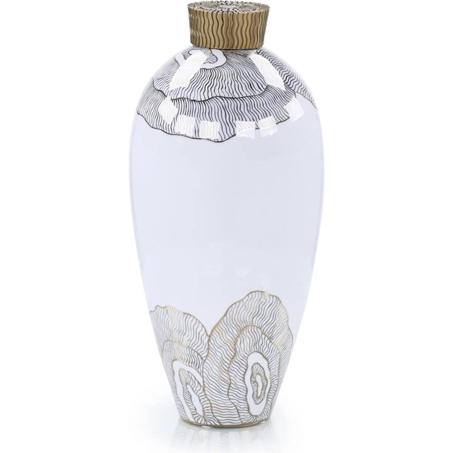 001 SI-2373597 | Primary Silo | Mithran Vase by John-Richard in white. Made from unique in a eclectic & global style.